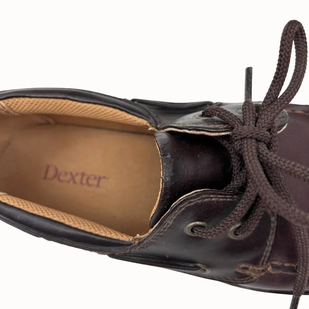 Dexter Mens Brown Leather Boat Shoes Size 7.5
